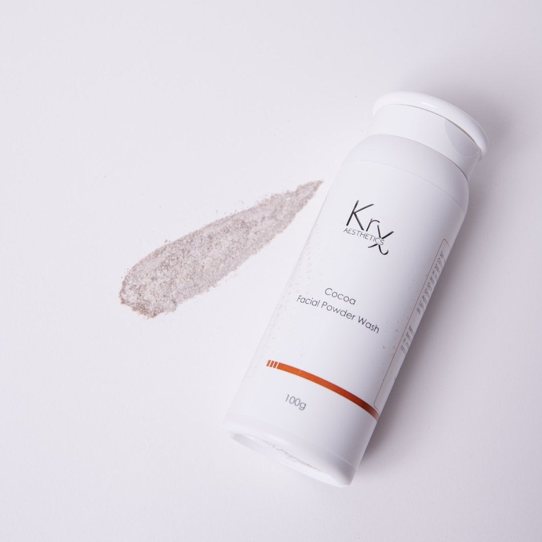 KrX cocoa powder facial wash